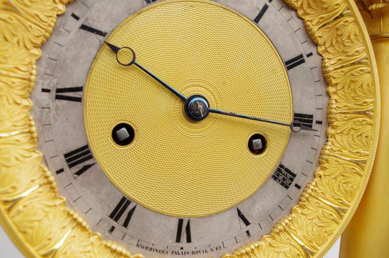 19th Century Stunning French Empire clock With Porticos Signed Comminges Palais Royal N°62