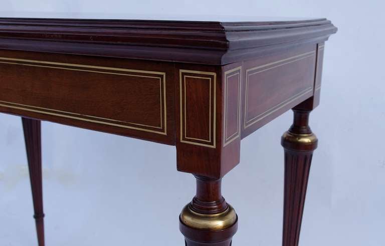 Louis XVI style mahogany Game Table, circa 1860 In Good Condition In Saint-Ouen, FR