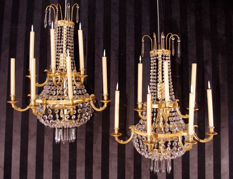 Very Large Pair Of Bagues Style Sconces