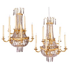 Very Large Pair Of Bagues Style Sconces