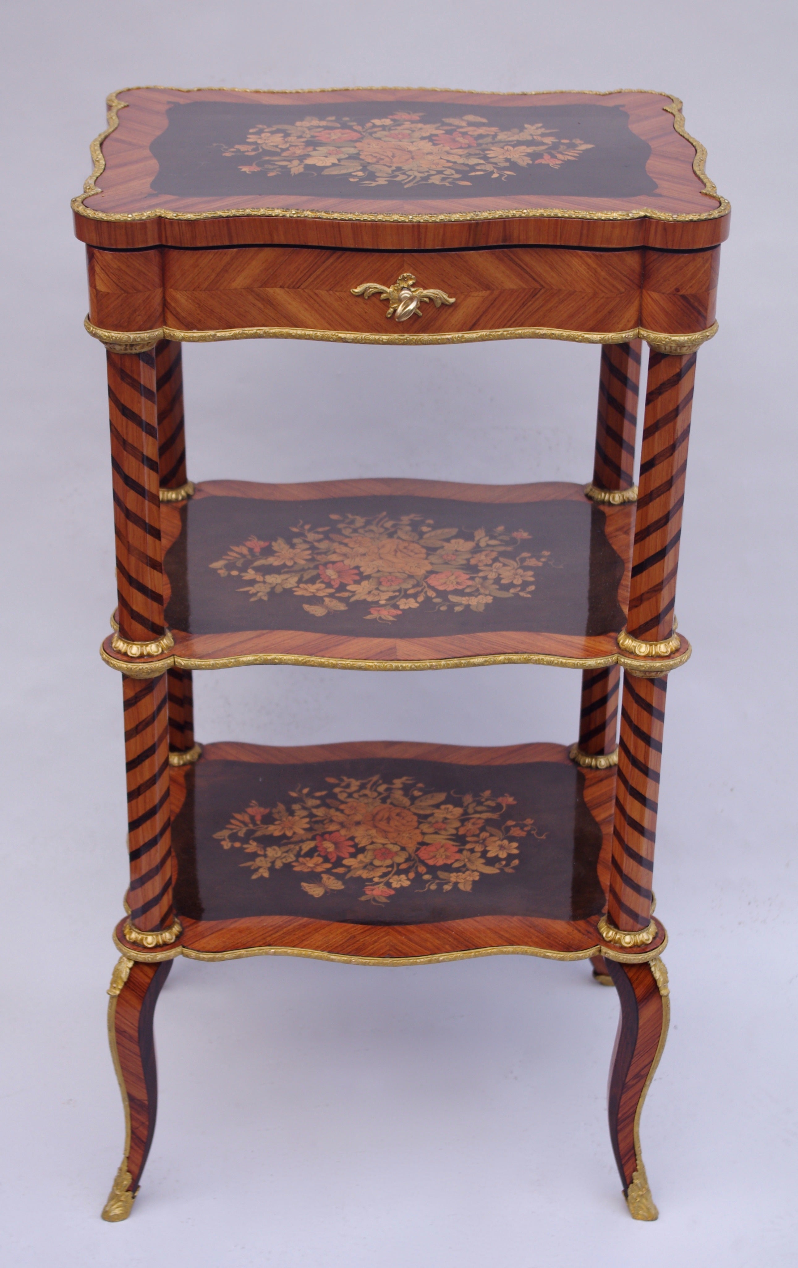Inlaid Wood Transition Style Small Table Or Vanity Circa 1800 at 1stDibs