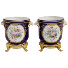 Pair of 19th Century Vases/Planters from Paris Porcelain Manufacture