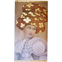 Young Man Portrait Painted on Canvas