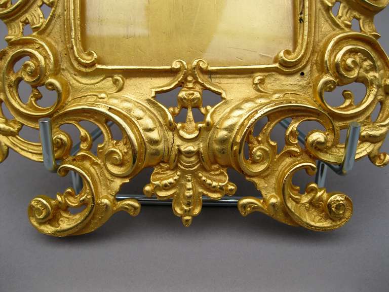 Louis XV 19th c. Two louis XV style gilded bronze photo frames