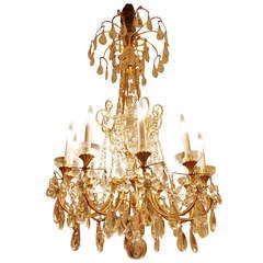 Gilded Bronze And Crystal Directoire Style Chandelier 2