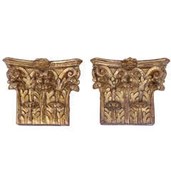 Pair of 18th c. small wall consoles or wall brackets