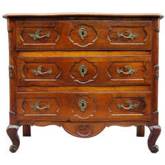 18th c. French Provincial Bright Walnut Commode
