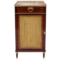 Louis XVI Style Night Stand Table with Marble Top