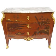 Transition Style Commode with Chinese Lacquer, circa 1950 12