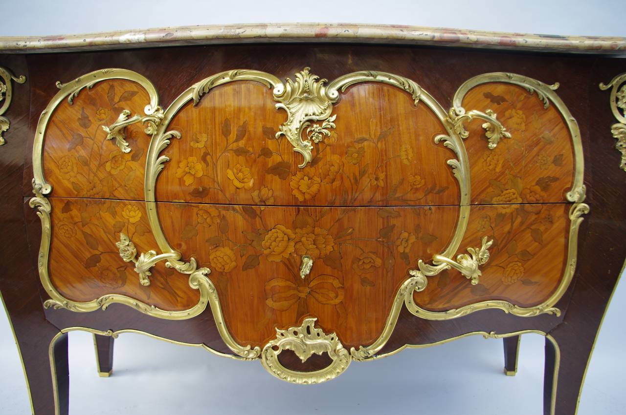 18th Century Louis XV Period Commode Stamped Léonard Boudin