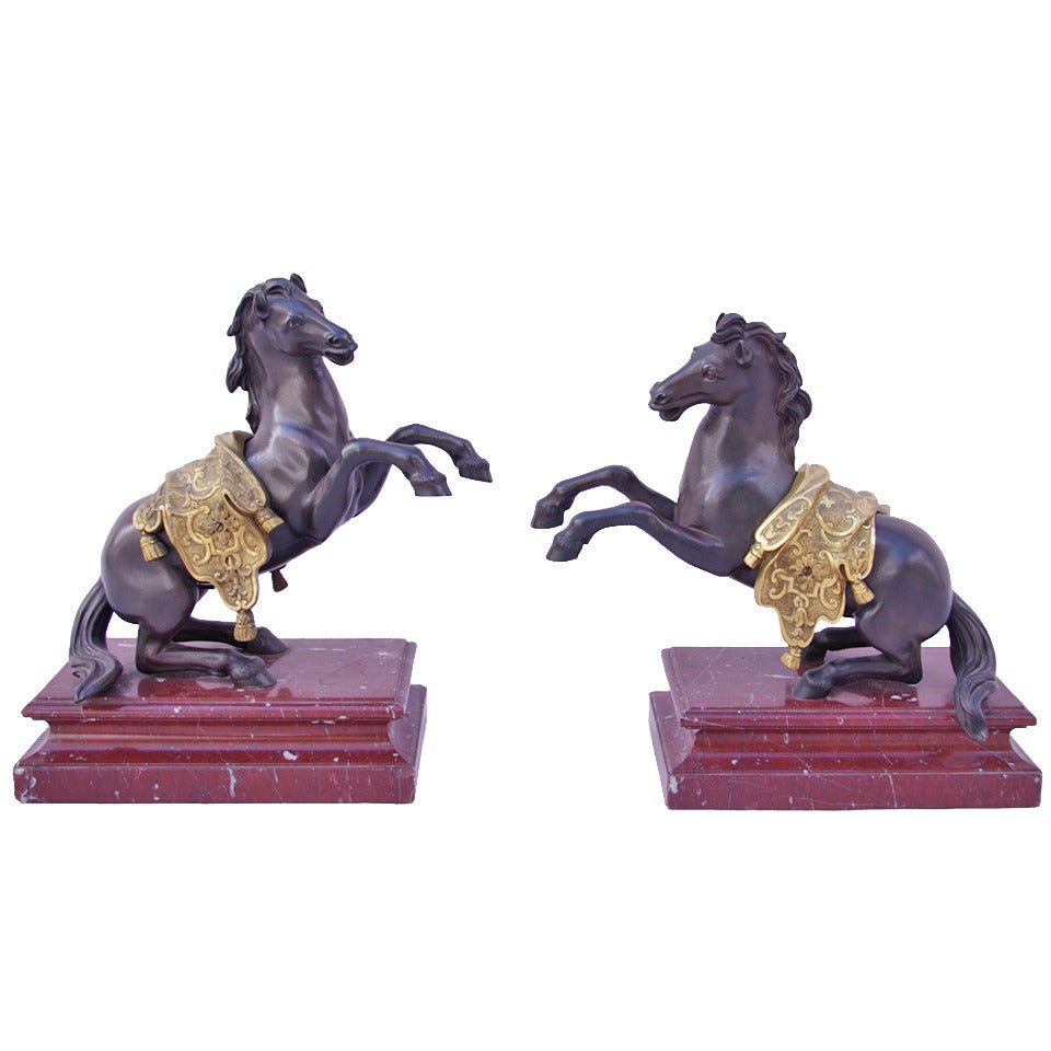 Bronze Horse On Marble 12 For Sale on 1stDibs