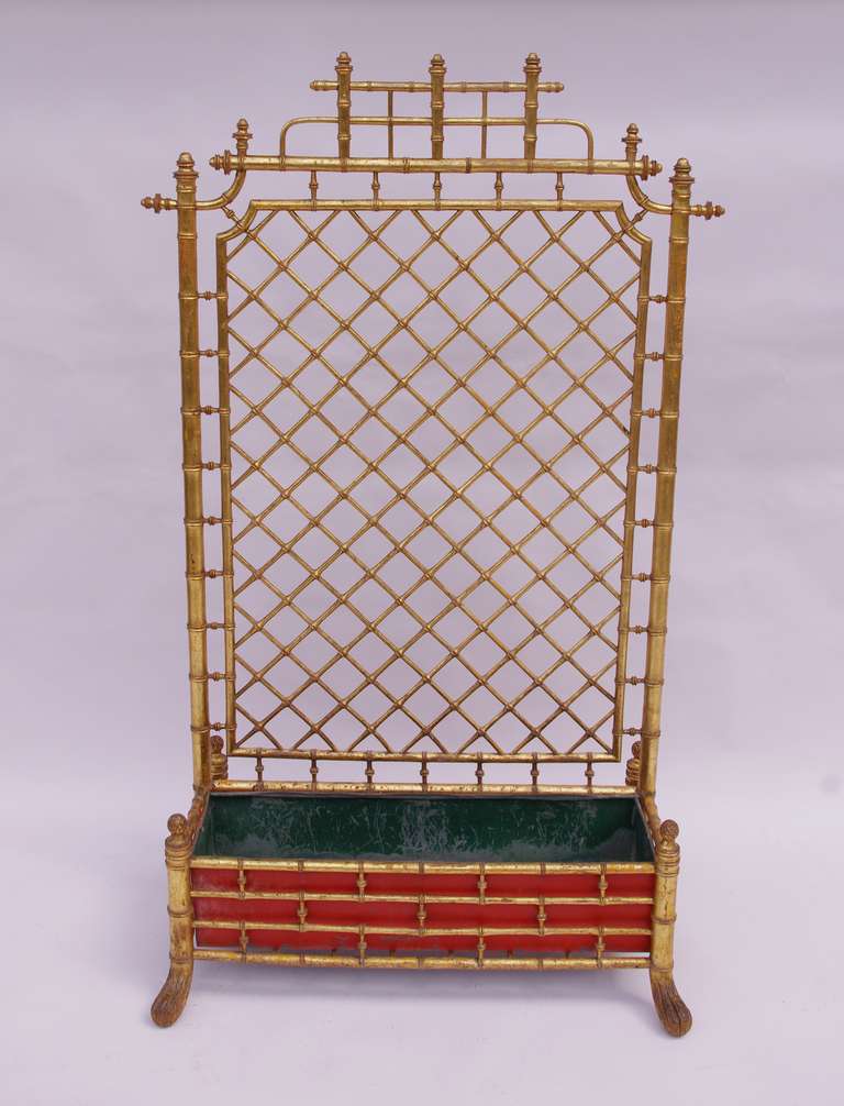 . Trellis decor
. Gilt wood in bambou style
. Work from the end of the 19th century 
. Napoleon III style
