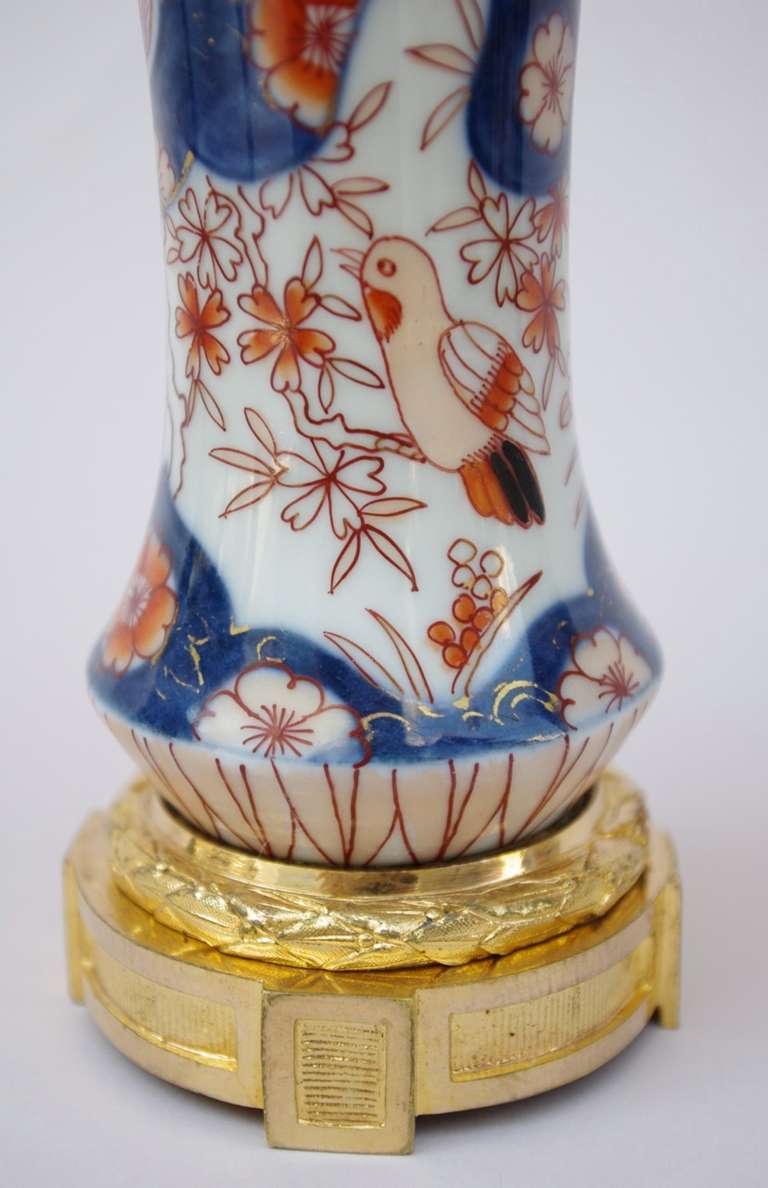 Japonisme Pair of small Imari porcelain vase, circa 1880