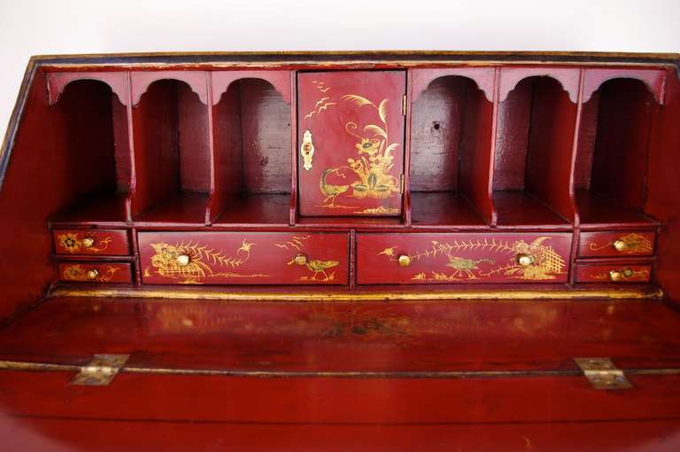 18th Century Chinese Black Lacquered English Chest of Drawers 2