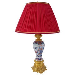 Imari Porcelain Lamp, circa 1880