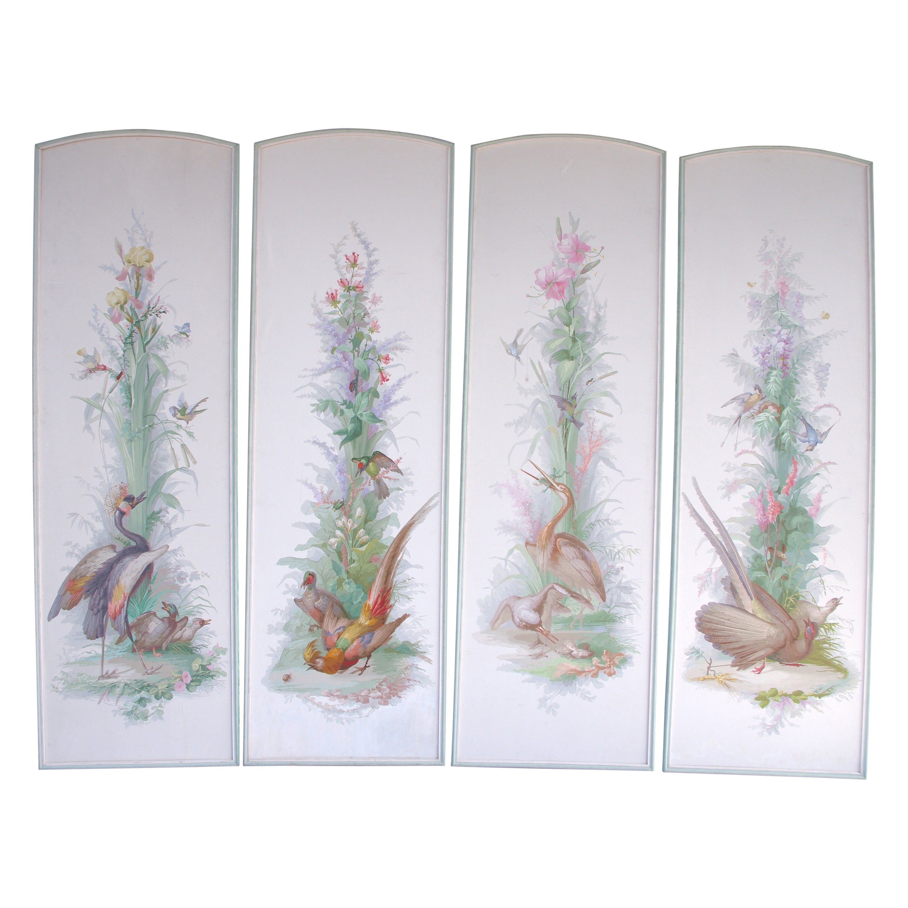 Set of Four Maison Zuber Panels from 1950