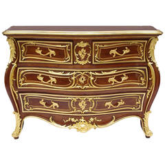 Louis XV Walnut Commode by Sosthène Bellanger, circa 1870