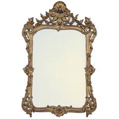 Antique Giltwood Louis XV Style Mirror, 2nd half of the 19th century 