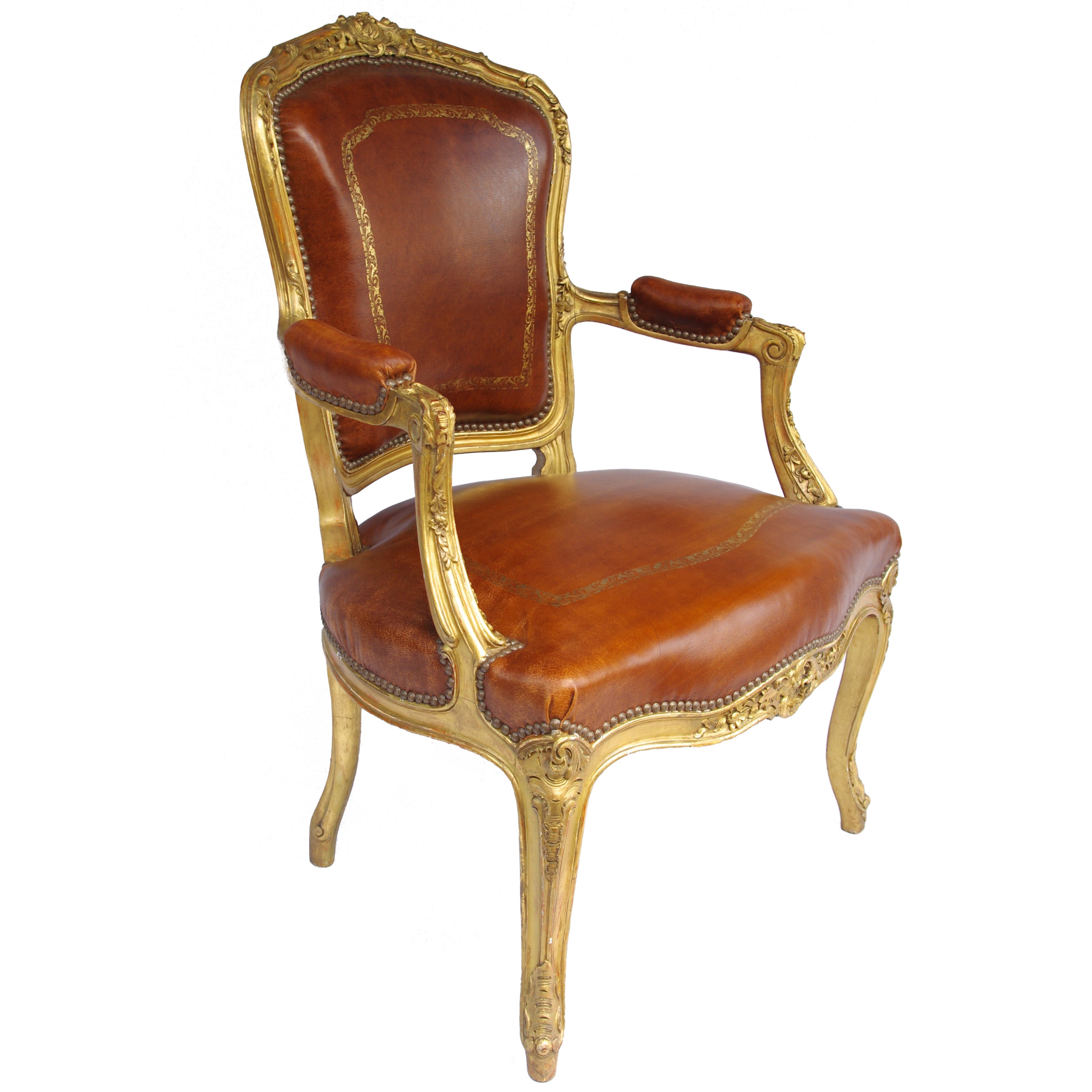 Louis XV Cabriolet Style Armchair from the 19th Century