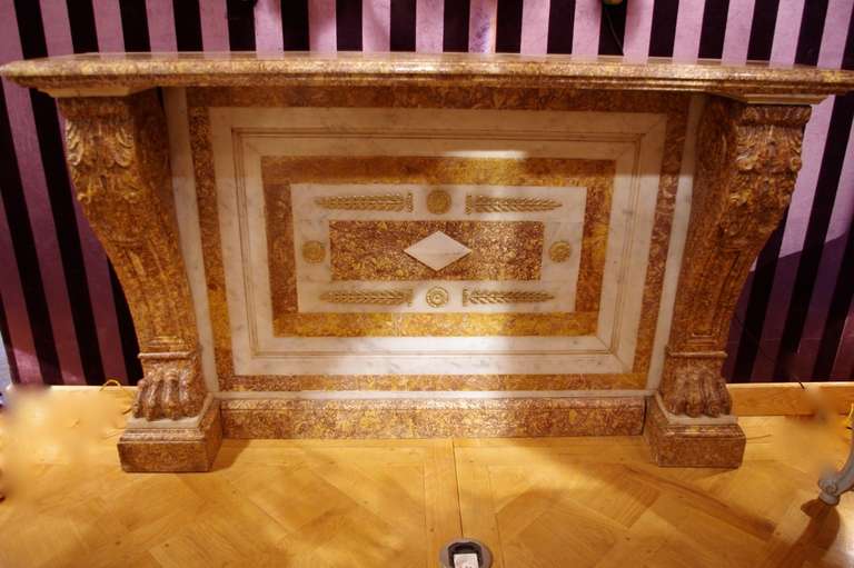 Large 19th Century Marble Empire Style Console