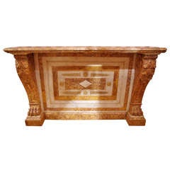 Large 19th Century Marble Empire Style Console