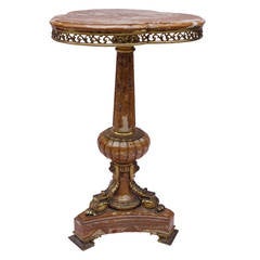 Rare Louis XVI Style Gueridon in Onyx, circa 1900 Antique Rare Louis XVI Style Gueridon in Onyx, circa 1900