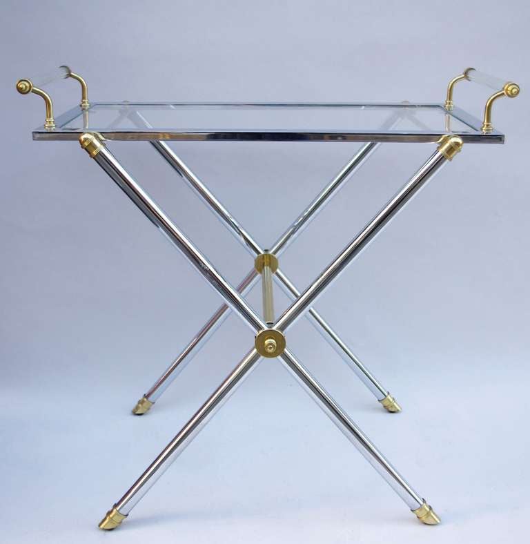 . Removable top
. 1970
. Gilded and silvered brass 
. Base foldable