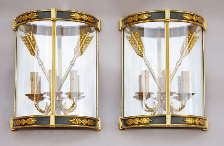 Pair of empire style sconces from XXth century