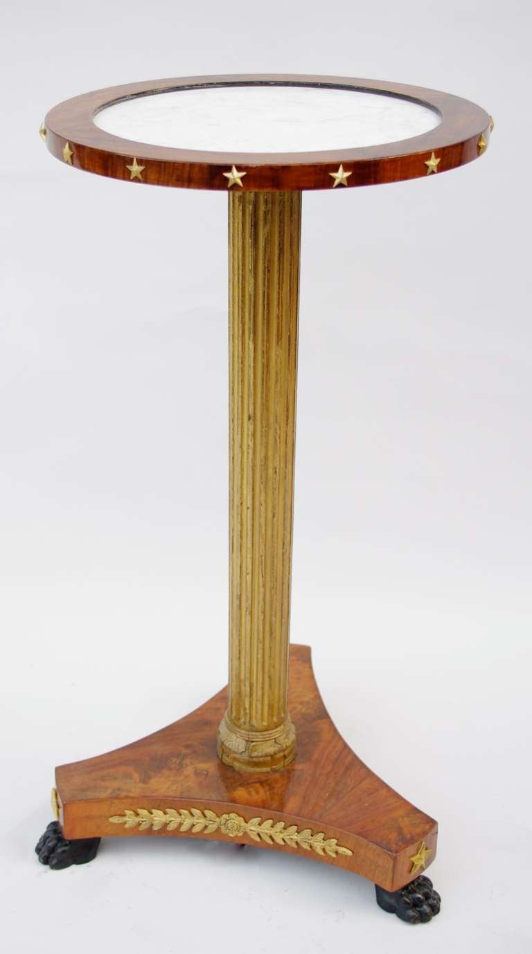 19th c. Small Empire Style Pedestal Table