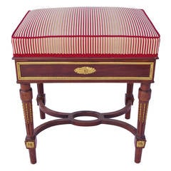 Louis XVI mahogany stool circa 1900