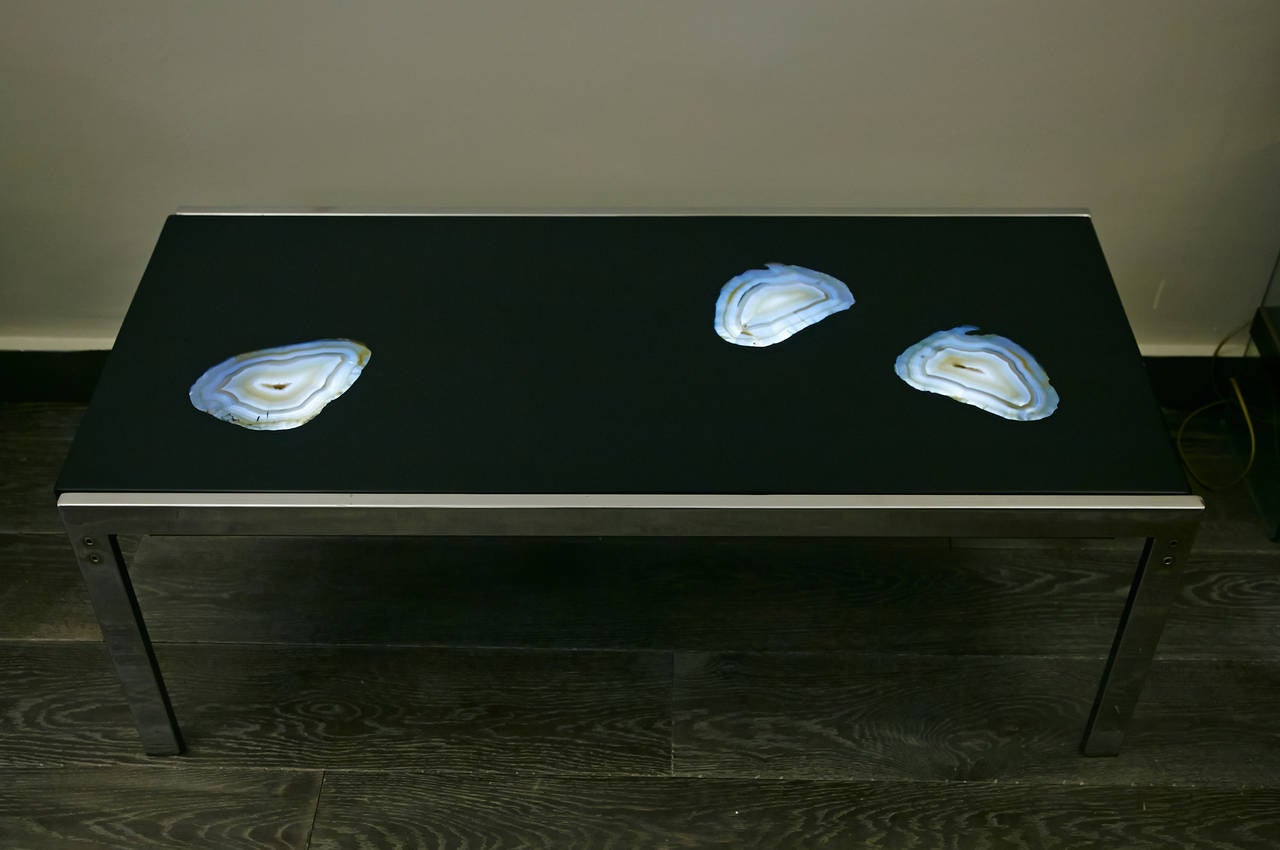 Rare 1970s Resin and Agates Table For Sale 5