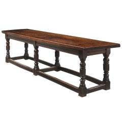 Magnificent and Important Early Single Plank Top Refectory Table