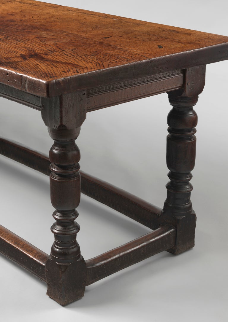 18th Century and Earlier Magnificent and Important Early Single Plank Top Refectory Table