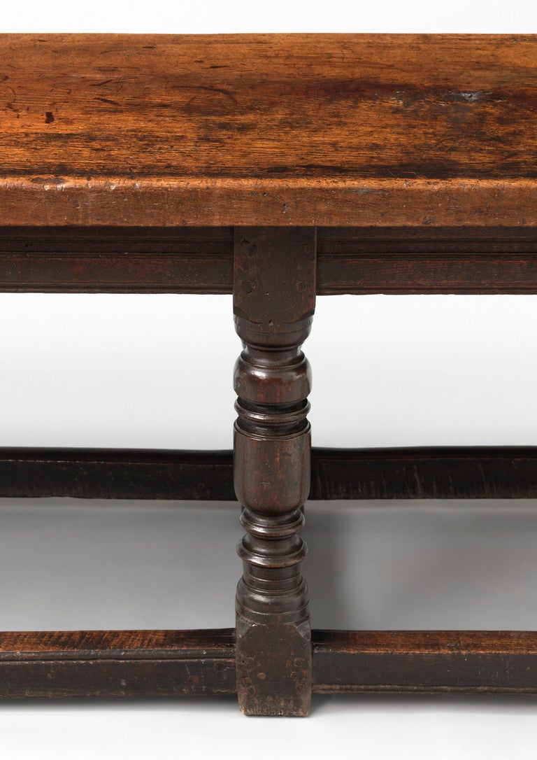 Magnificent and Important Early Single Plank Top Refectory Table 1