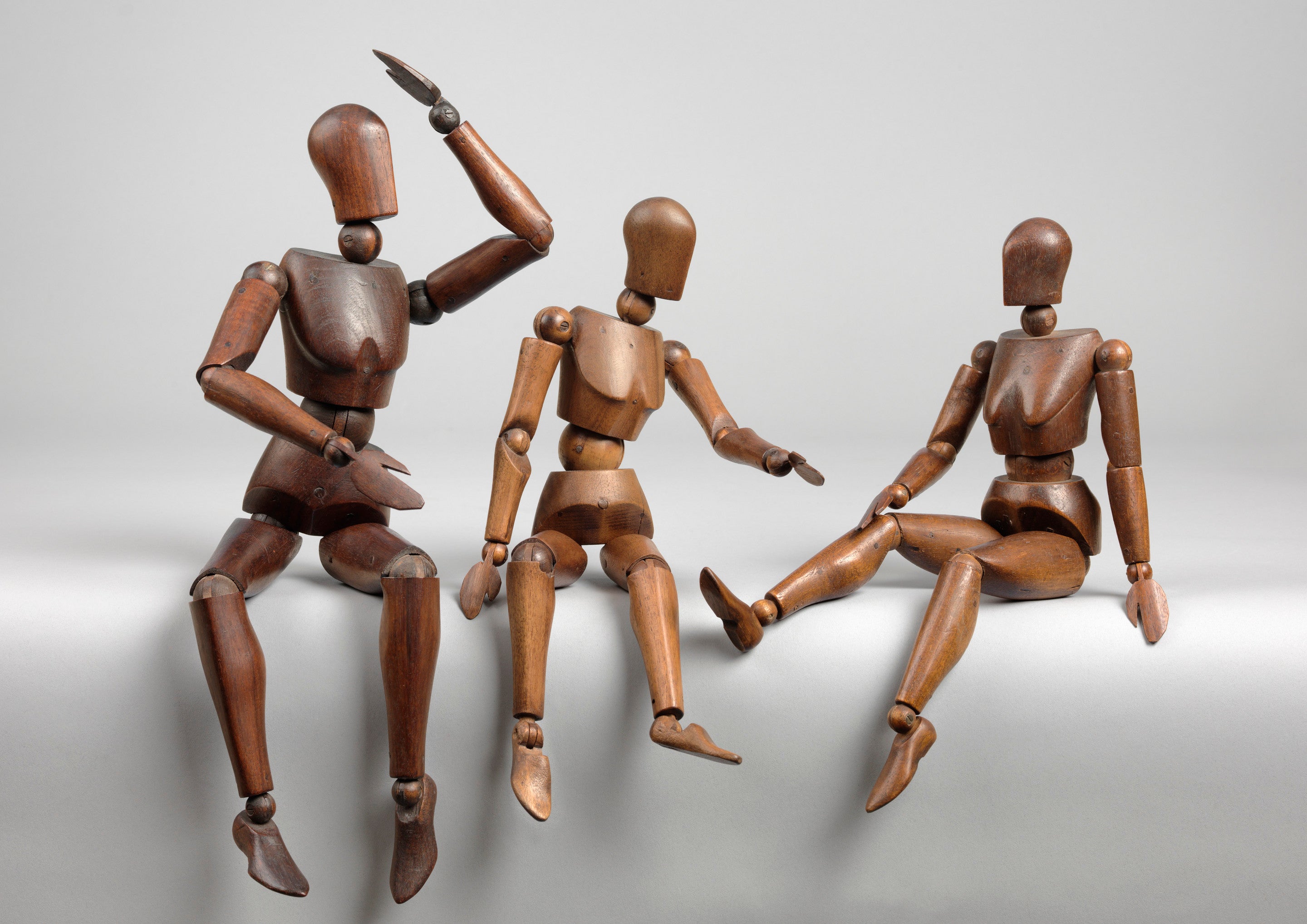 Three Original Articulated Artist
s Mannequins or 
Lay
 Figures
