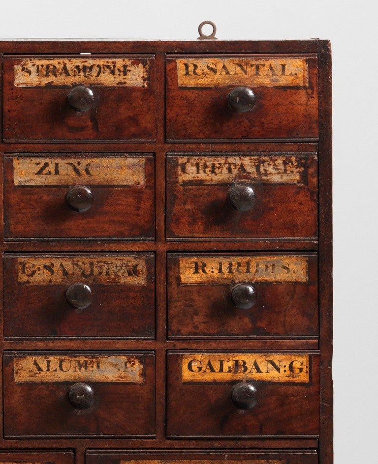 Small Nest of Thirty Two Apothecary Drawers In Excellent Condition In London, GB