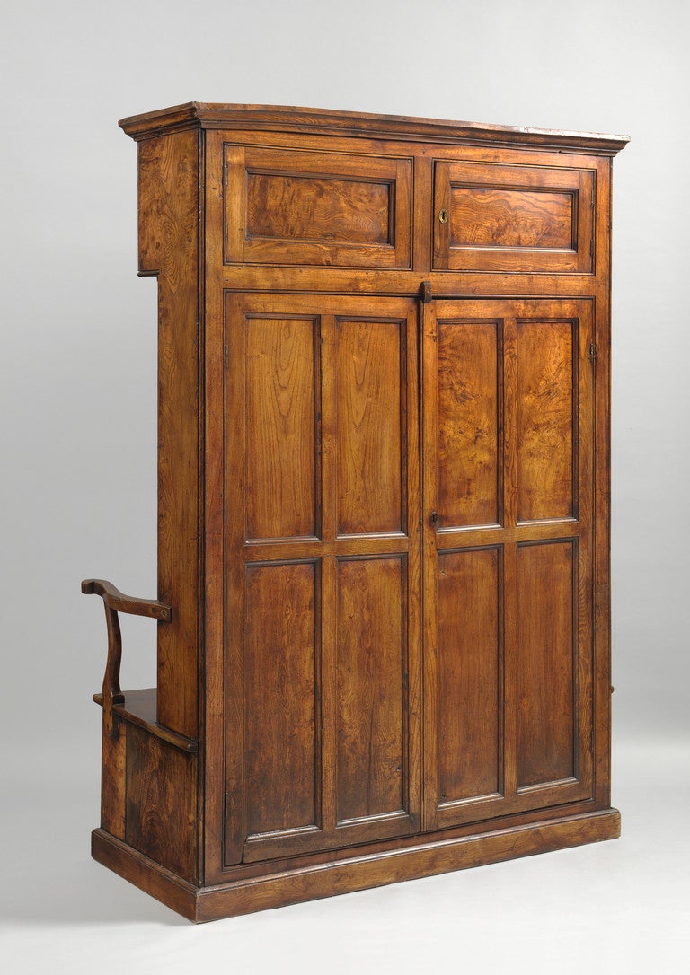 Of Panelled Construction 
Solid Well Figured Honey Coloured Elm
English, West Country
81