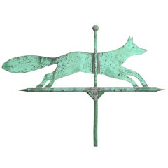 Silhouette Running Fox Form Weathervane