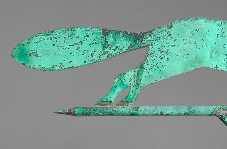 English Silhouette Running Fox Form Weathervane