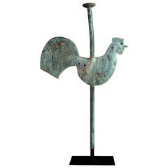 Stylised Full Bodied Cockerel Weathervane, circa 1800 8