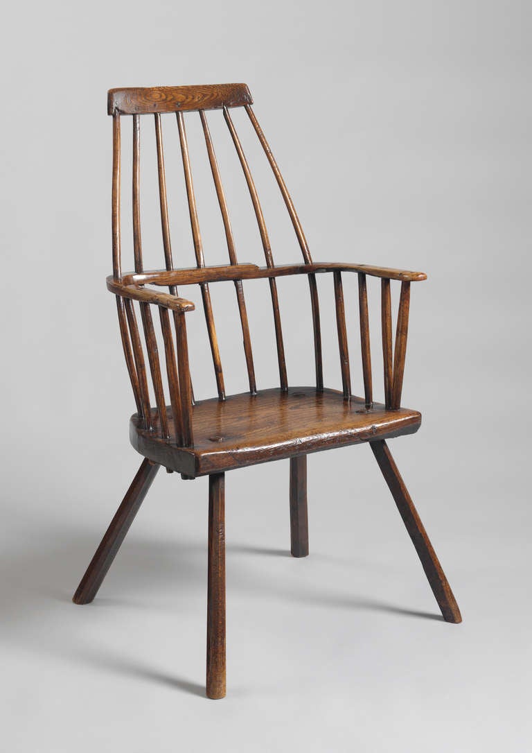 Primitive Stylised 'Lobster Pot' Windsor Armchair