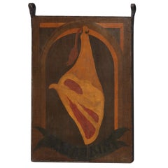 Original Double-Sided Butcher's Trade Sign For 'H.M. ARKIN'