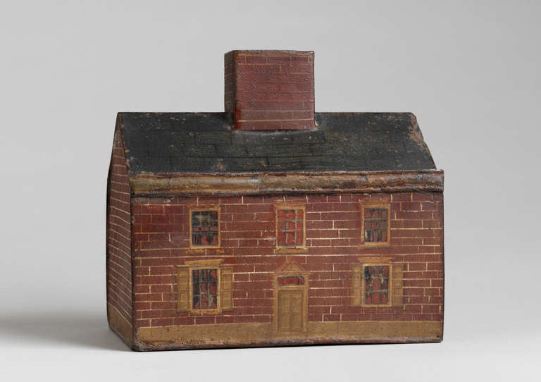 With Delightful Architectural Detailing
Hand Painted Tin or 'Toleware'