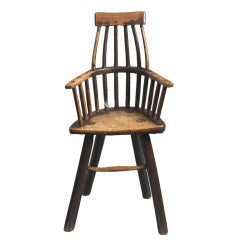 Exceptional Early “Lobster Pot” Form Child's Chair