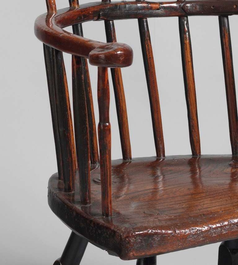 Primitive Vernacular Fireside Windsor Chair In Excellent Condition In London, GB