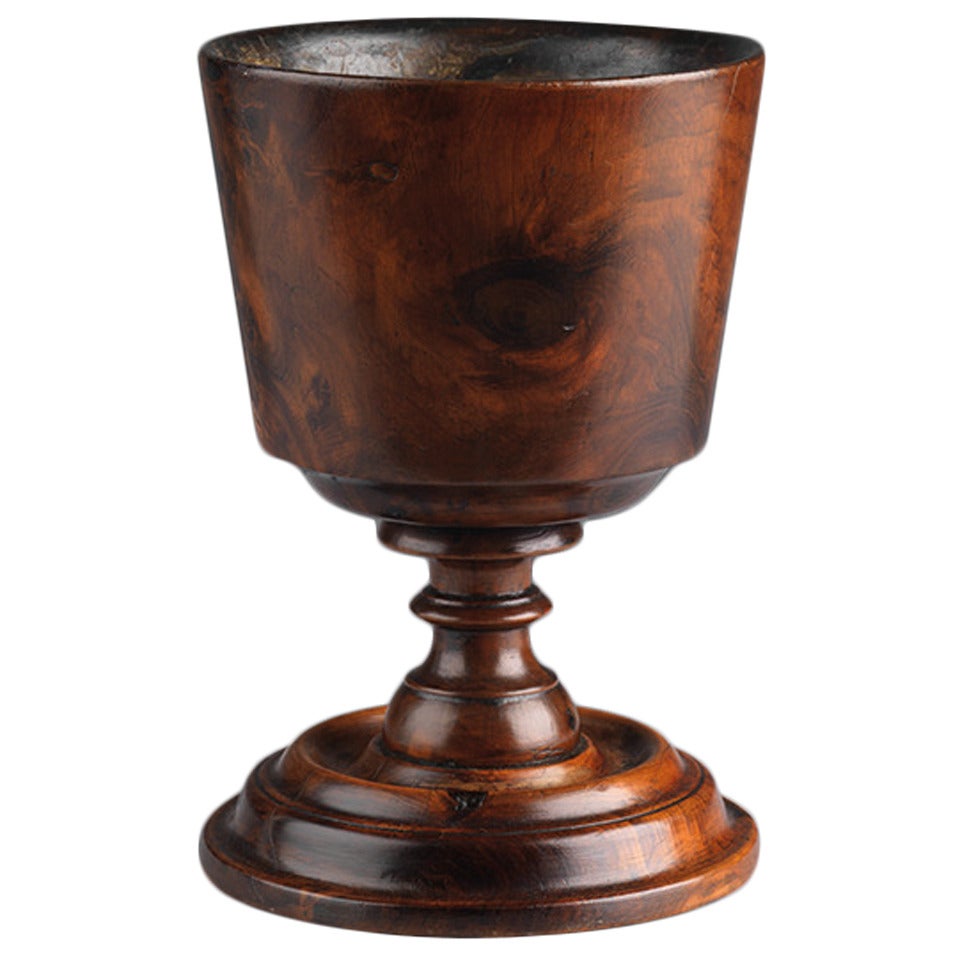 Rare Large Domestic Treenware Goblet