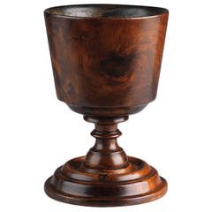 Rare Large Domestic Treenware Goblet