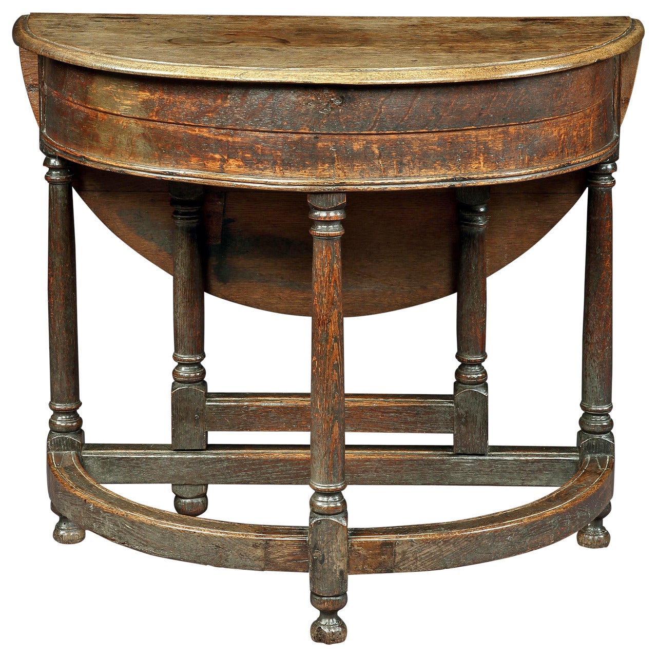 William and Mary Period Drop Leaf Credence Table For Sale