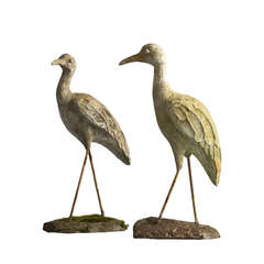 Pair of French Wading Bird Sculptures