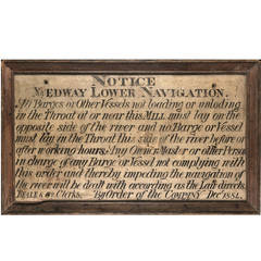 Large Historic English Signwritten Panel, circa 1882